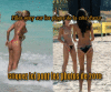 Des filles sexy en maillot de bain, bikini, strings.
