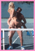 Baisée Sur Le Terrain De Tennis