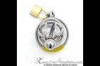 Cage de chasteté courte 3,8 cm avec plug uretre 5