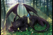 Toothless nap by MelloLover