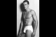[xave's best gay pics] Cute shy model boy in CK briefs, per