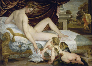 Lambert Sustris - Venus and Love - Louvre