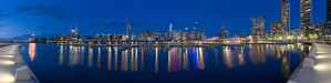 Melbourne Docklands Yarras Edge marina panorama