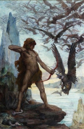 1883, Edgard Maxence, Héraclès détruit les oiseaux de St