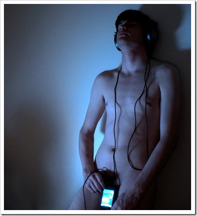 Headphones on cute teen boys15