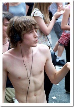 Headphones on cute teen boys09