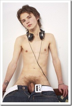 Headphones on cute teen boys16