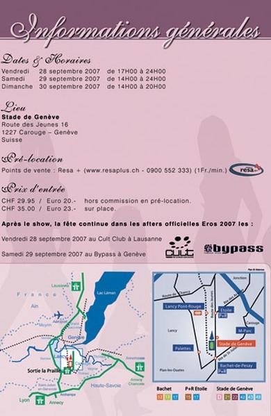 salon erotique de geneve, information selon erotique geneve, evenement geneve 2007, salon erotique suisse