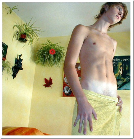 Teen boys with their towels10