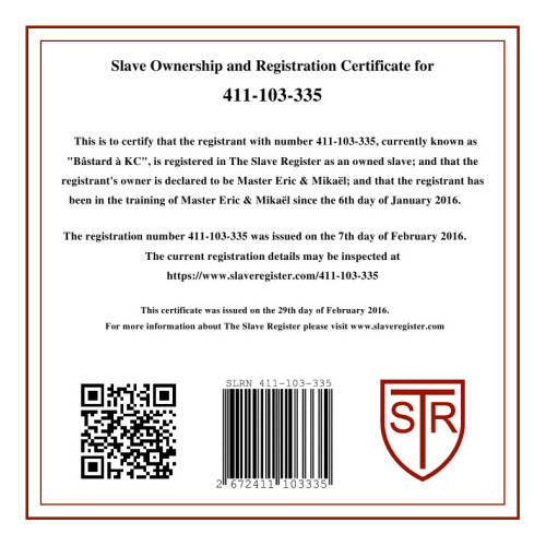 Certificat - 411-103-335 - -.-