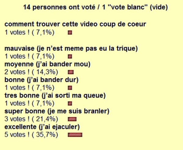 resultat sondage n°87