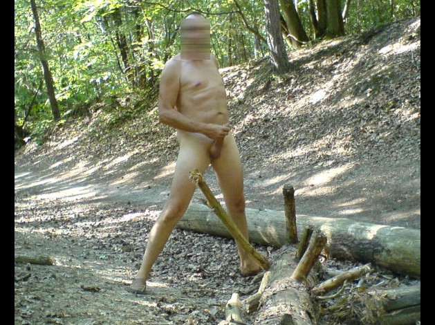 exhib masturb dans les bois