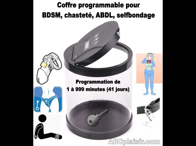 Coffre électronique BDSM ABDL ou chasteté et selfbondage 