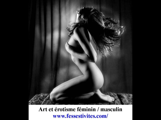 Art érotisme féminin  femme  nu  cheveux seins cachés