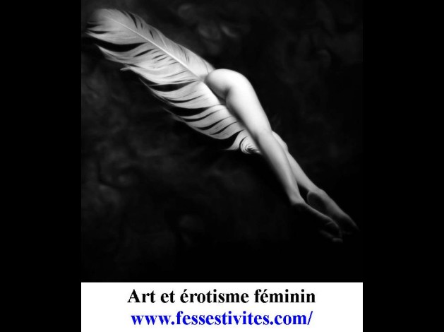 Art érotisme féminin  femme plume