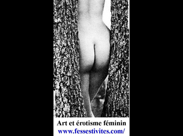 Art érotisme féminin arbre fesses