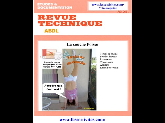 Revue technique ABDL nurse diaper couche