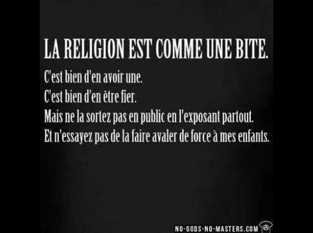 la religion est comme...