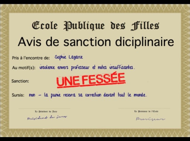 Avis de sanction