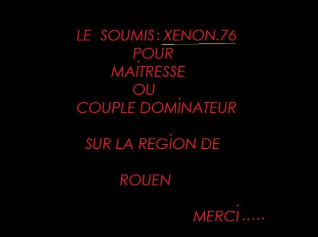 LE SOUMIS POUS MAITRESSE OU ....