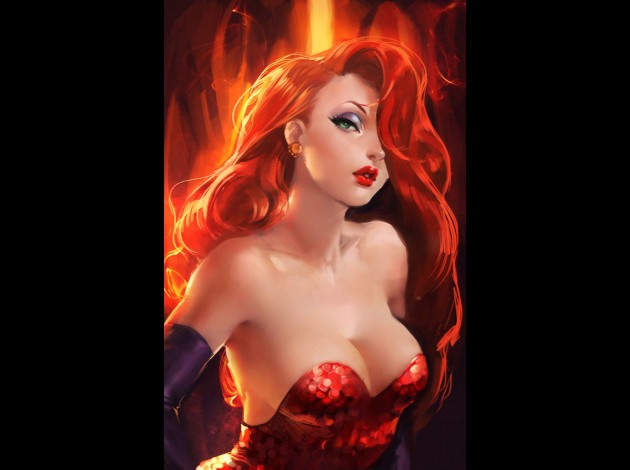 jessica rabbit  by sakimichan-d4fuedf