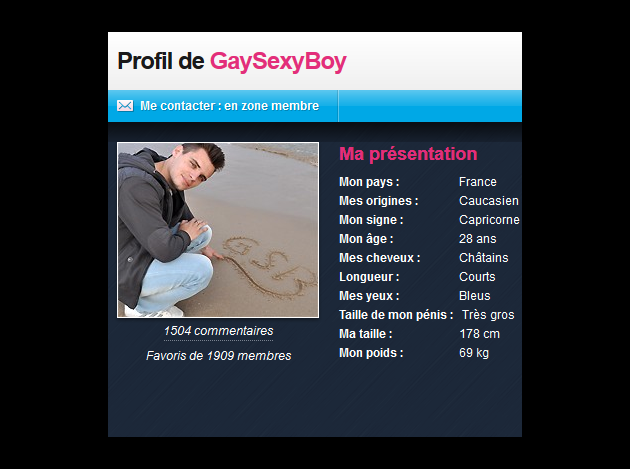 Profil GaySexyBoy sur Mykocam