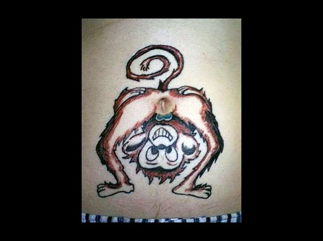 belly-button-monkey-ass-tattoo
