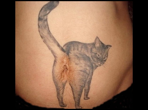 cats ass tattoo