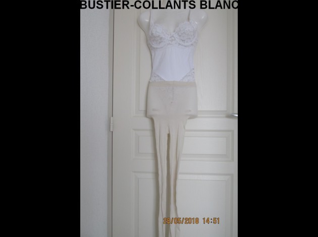 BUSTIER-COLLANT  BLANC