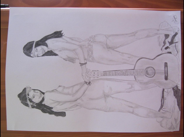 hippies fine art A3
