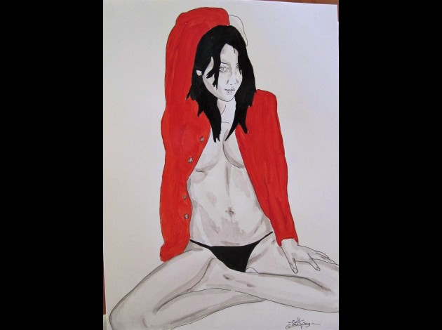 chemise rouge