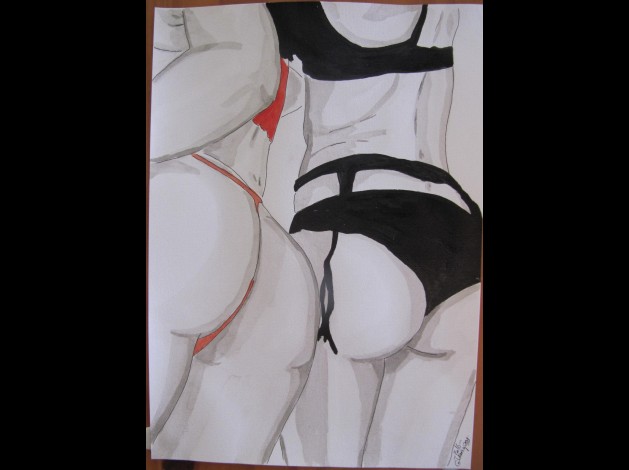 red and black