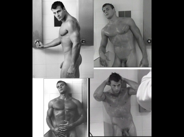 [xave's best gay pics] Nude rugby boy in the shower, 4 view
