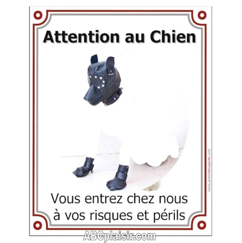 panneau Attention au chien 