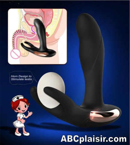 Prostate massager vibrant chauffant télécommande sans fil