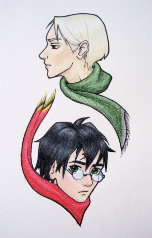 Rivals  Draco and Harry by AElddir