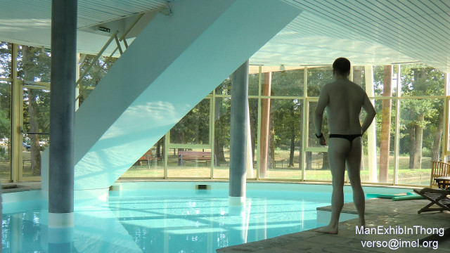 ManExhibInThong - été 2013 - Hôtel dans les landes - Pis