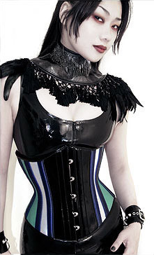 corset7 sat pat blue