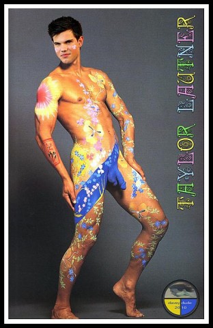 taylor lautner body paint flaunting it