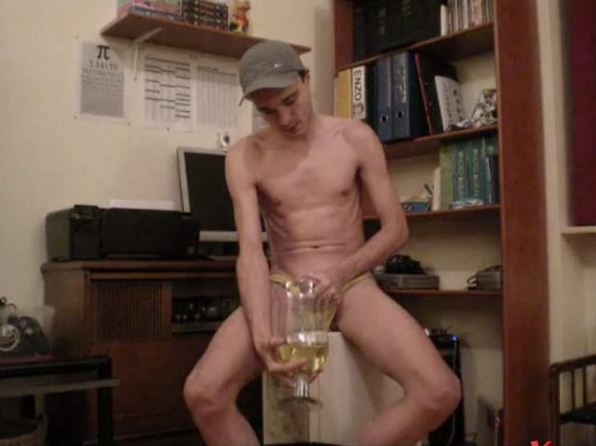 Pissing and Cumming in a glass by RainbowRimbaud (42)