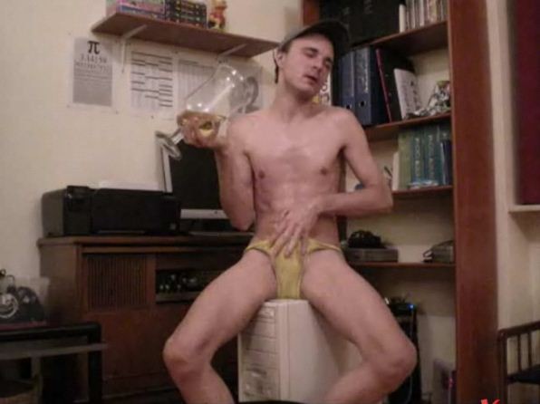 Pissing and Cumming in a glass by RainbowRimbaud (56)