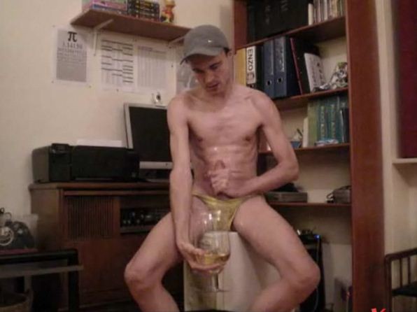 Pissing and Cumming in a glass by RainbowRimbaud (57)