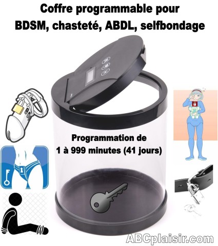 Coffre électronique BDSM ABDL ou chasteté et selfbondage 