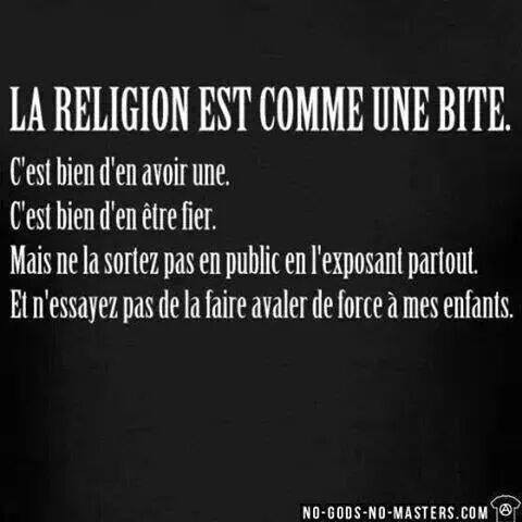 la religion est comme...