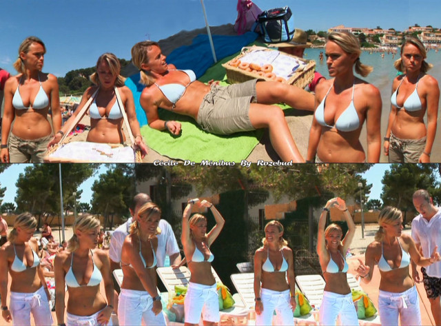 cecile de menibus nue pas de vacances pour cauet decolette 