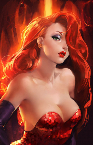 jessica rabbit  by sakimichan-d4fuedf