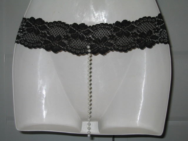 string coquin à perle 6021 noir verso