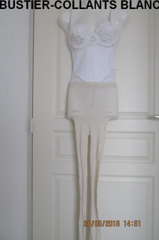 BUSTIER-COLLANT  BLANC