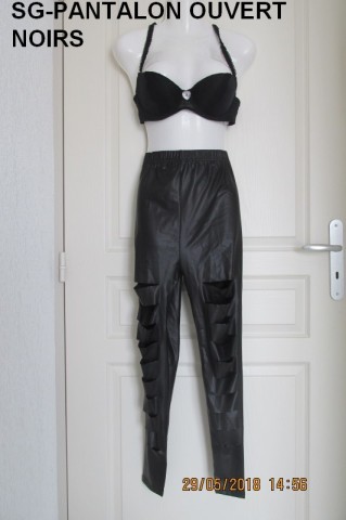 SG-PANTALON OUVERT NOIR