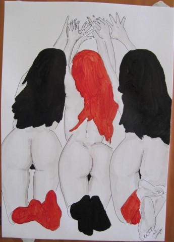 mains au mur